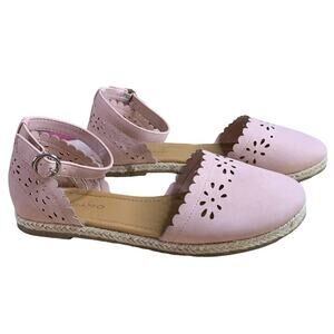 Andiamo‎ Nancy flat shoes espadrilles light pink blush size 7W Wide
